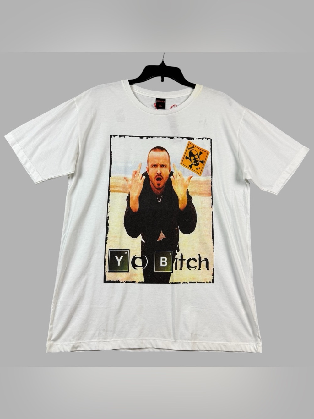 Breaking Bad Jesse Pinkman Shirt Size XL YO Bi t  ch White T-Shirt NWT -READ!